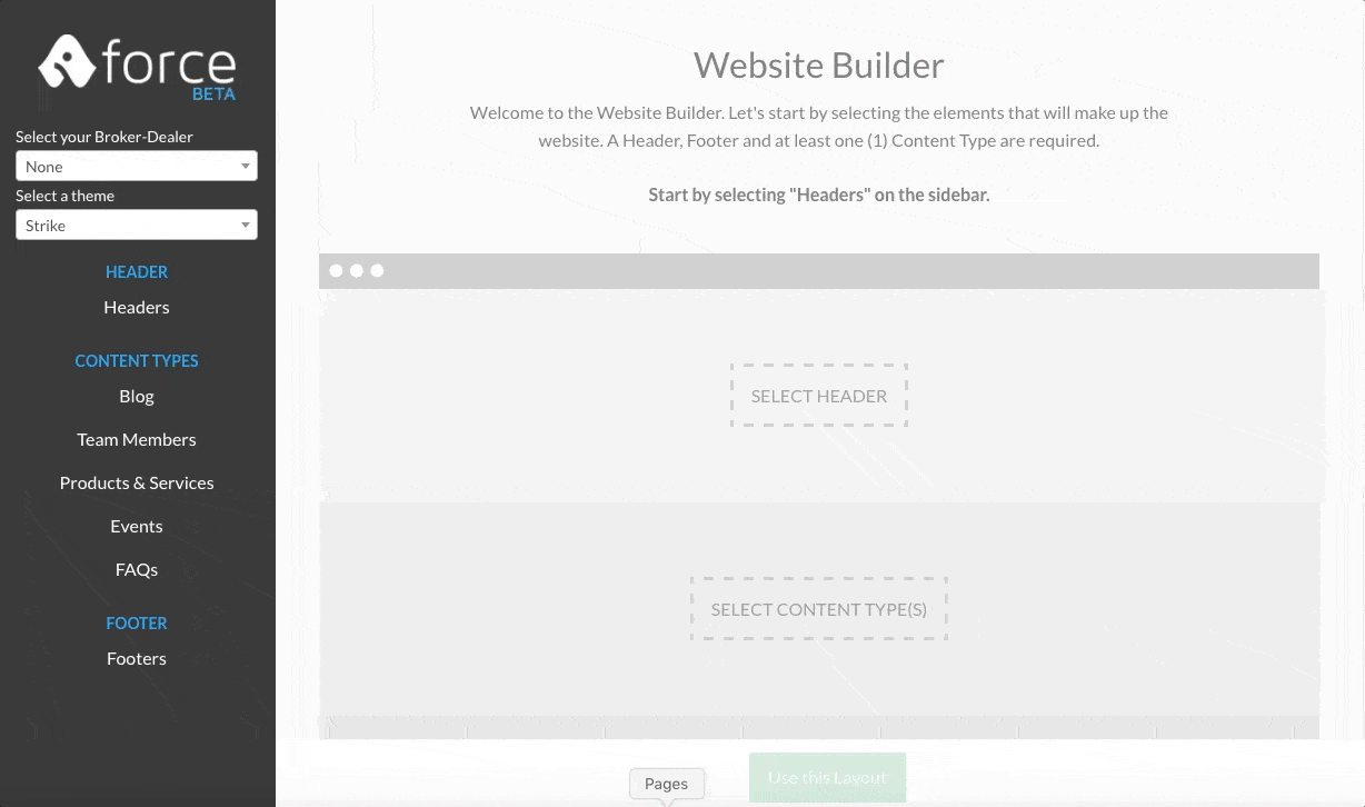 Financial Website Builder