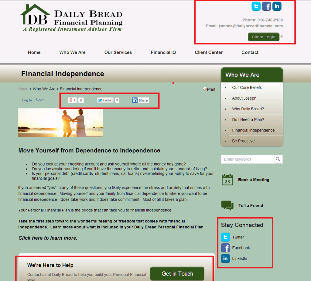 featured website daily bread financial planning financial advisor daily schedule