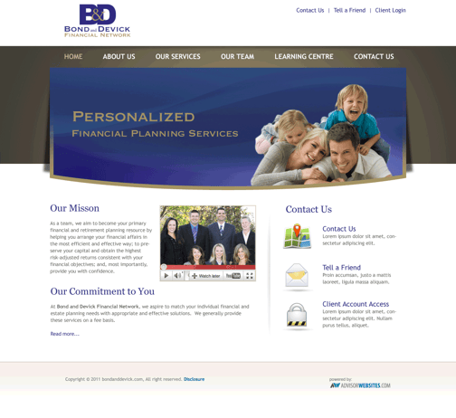Bond and Devick Financial Network - Advisor Websites