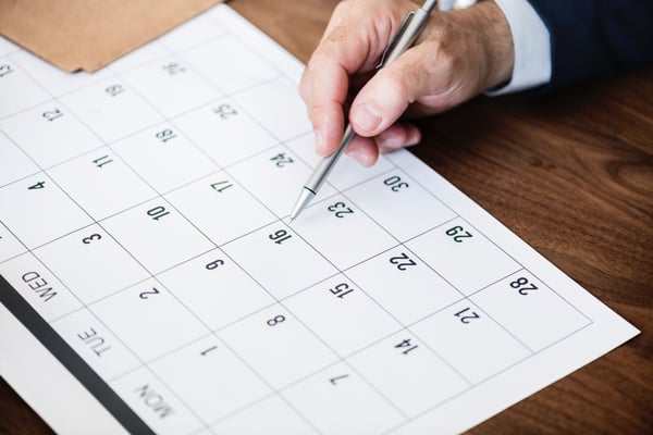 tracking important dates with calendar